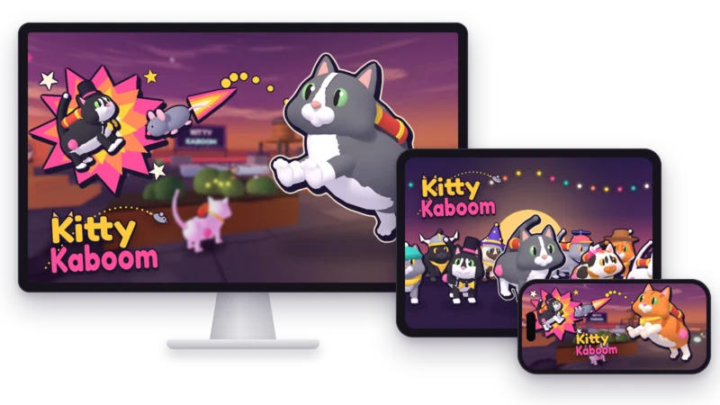 Kitty Kaboom on desktop, iPad, and iPhone